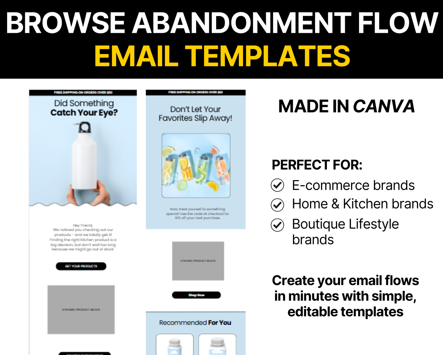 Browse Abandonment Email Template (High-Intent Visitors) | Canva Flow