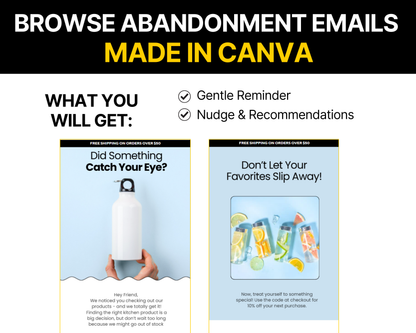 Browse Abandonment Email Template (High-Intent Visitors) | Canva Flow