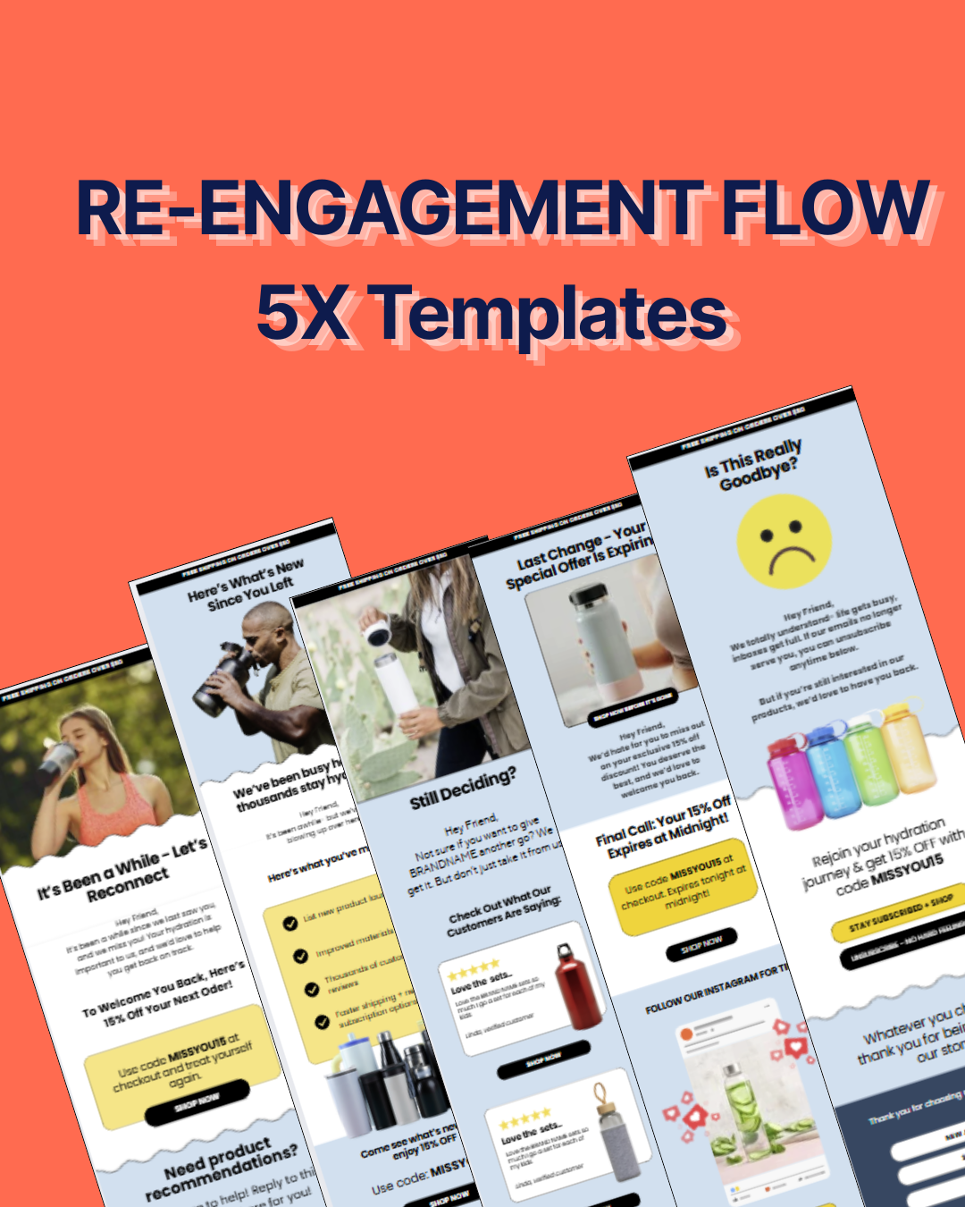 Re-Engagement Email Flow Template (Win Back Customers) | Canva