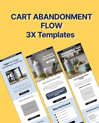 Abandoned Cart Email Template (Recover Lost Sales) | Canva Email Flow