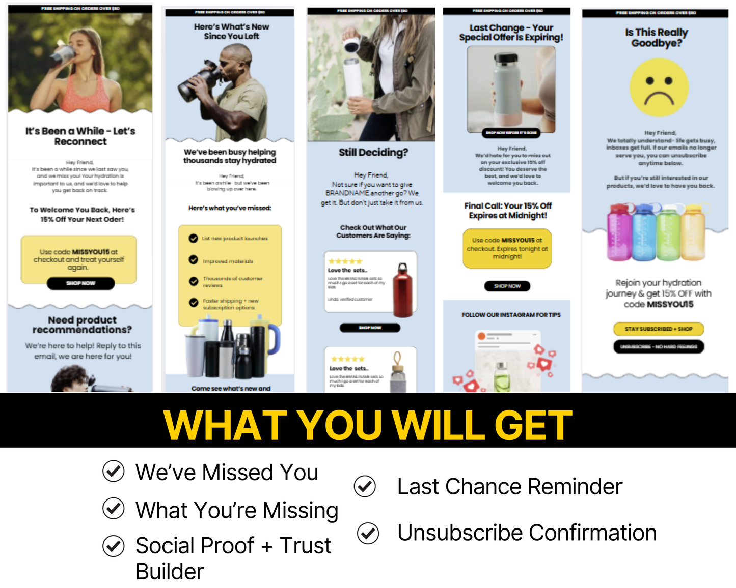 Re-Engagement Email Flow Template (Win Back Customers) | Canva