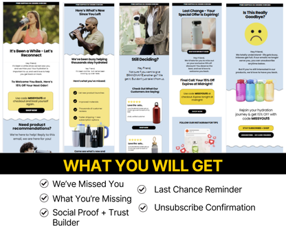 Re-Engagement Email Flow Template (Win Back Customers) | Canva